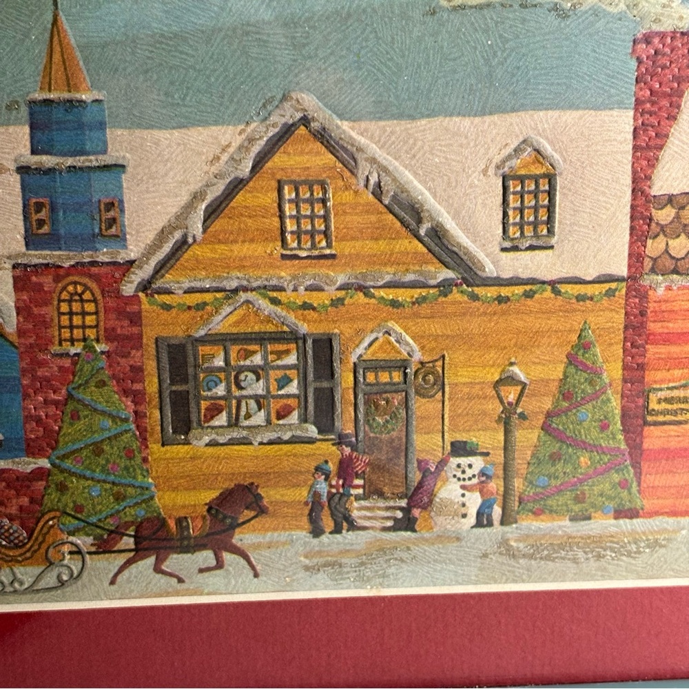 Pittsburgh Artist Ruth Brunner- Strosser Signed Print Christmas City Scene Horse - Picture 5 of 10